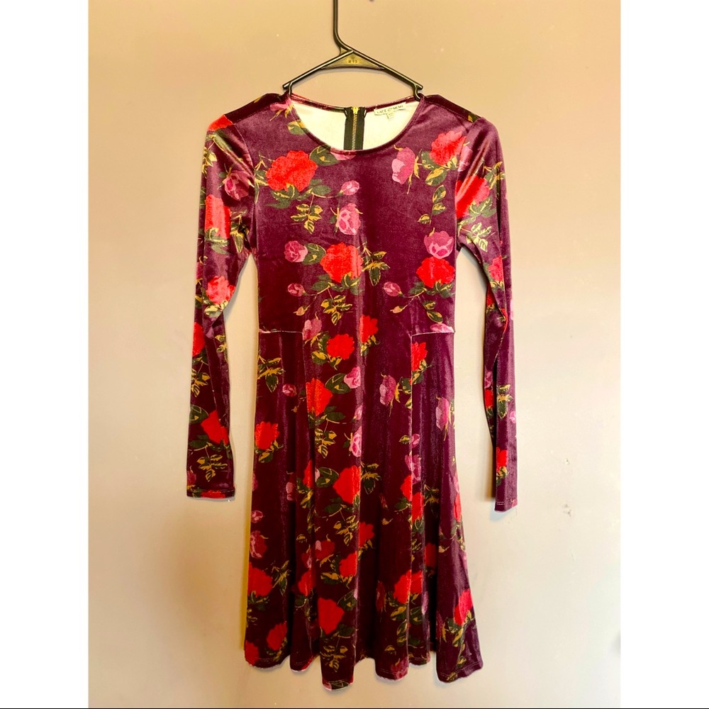 Floral Velour Dress